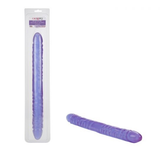Reflective Gel 18 Inch Purple Veined Double Dong Double Dongs